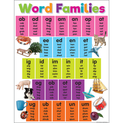 WORD FAMILIES Chart (43cm x 56cm)