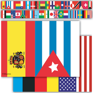International Flags Straight Border Trim, 12strips 3''x35''(7.6cmx88.9cm)