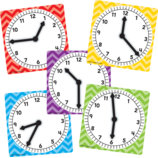 Clocks Set  4.5” x 4.5”(11.4cmx11.4cm)  (5/pack)