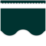 Hunter Green Scalloped Border Trim, 12pcs 2.75cmx35''(6.9cmx88.9cm), total (35'=10.6m)