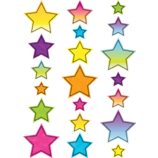Brights 4Ever Stars Accents - Assorted Sizes (60 pcs) in 4size 6.1''(15.4cm), 4.5''(11.4cm), 3.75''(9.5cm), 2.6''(6.6cm)