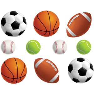 Sports Balls Accents 6''(15.2cm) 30pcs