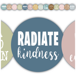 Everyone is Welcome Kindness Die-Cut Border Trim, 12strips 3''x35''(7.6cmx88.9cm), total (35'=10.6m)