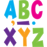 Multi Bright Stitch 7&quot; Fun Font Letters (120pcs)