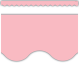 Pastel Pink Scalloped Border Trim,12pcs 2.75''x35''(6.9cmx88.9cm), total (35'=10.6m)