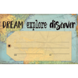 Travel the Map Dream Explore Discover Awards (21.5cmx13.9cm)(25pcs)