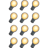 White Light Bulbs Mini Accents, 2.6''(6.6cm) 36pcs