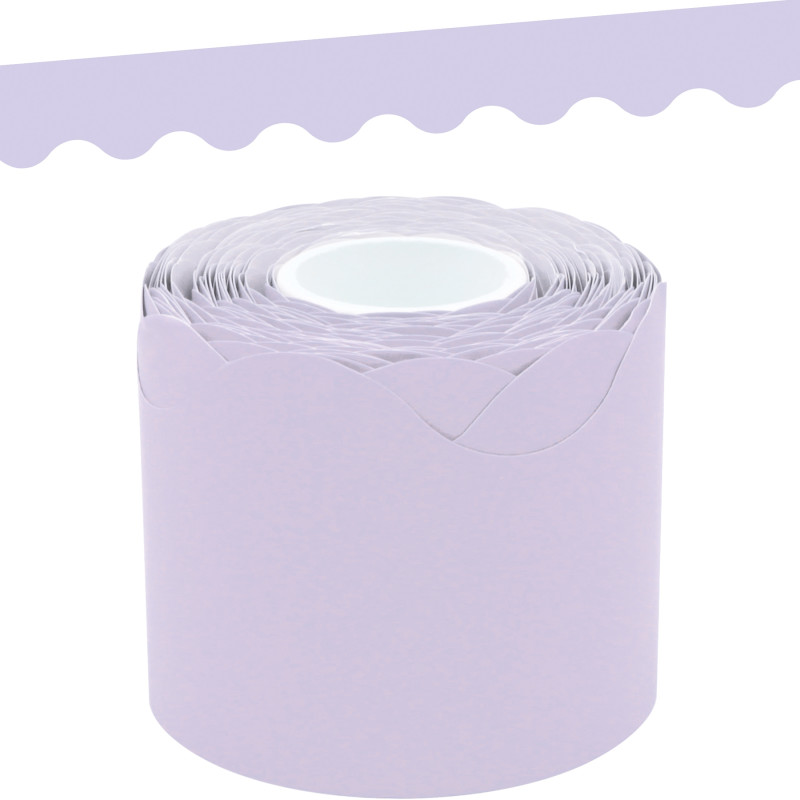Lavender Scalloped Rolled Border Trim, 3''x50'(7.6cmx15.2m)