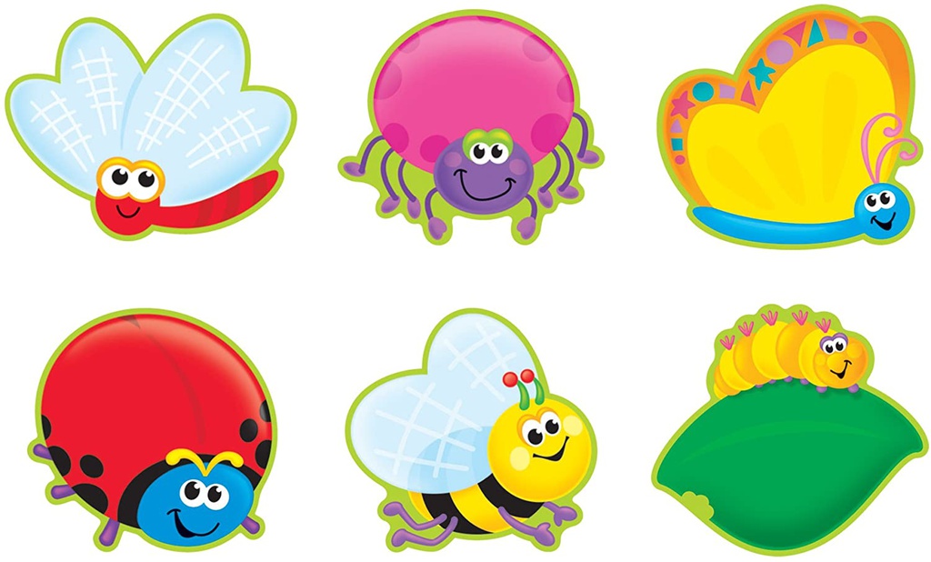 Bright Bugs Mini Accents Variety Pack, 6 designs 36 ct (3&quot;= 7.5cm)