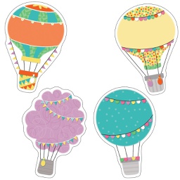 [CD120525] Up and Away Hot Air Balloons Colorful Accents Assorted (approx 6&quot;) 15.2cm
