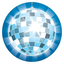 [CDX188035] Disco Ball Two-Sided Decoration Hang Door (45 1/2cm.x 45 1/2cm.)