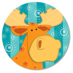 [CDX188046] Moose &amp; Friends Two-Sided Decoration  (15&quot;=38 cm)