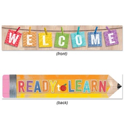 [CTPX8150] UPCYCLE  WELCOME 2-SIDED STYLE BANNER (3'=91.4cm)