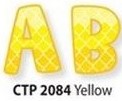 [CTPX2084] YELLOW 2 UC LETTER STICKERS 5cm(74 stickers)