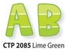 [CTPX2085] LIME GREEN 2 UC LETTER STICKERS  5cm.(74 Stickers)