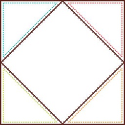 [CTPX3886] Quilt Squares Design  Accents Single design 5.3''(13.5cm) (36 pcs)
