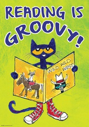 [EP63929] Pete the Cat Reading Is Groovy Positive Poster 13.3''x19''(33.7cmx48.2cm)