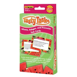 [EPX3674] Tasty Task Cards, Idioms/Adages/Proverbs 96 Practice Questions (48 double sided cards)
