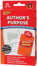 [EPX63424] Reading Comprehension Practice Cards: Author’s Purpose (Red Level) 54 Cards