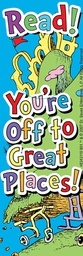 [EU834311] SEUSS - OH THE PLACES YOULL GO BOOKMARKS 2&quot; x 6&quot; (36 per pack)