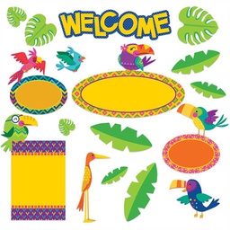 [EUX847035] You Can Toucan Welcome Bulletin Board Set 4 panels include (21 pcs)