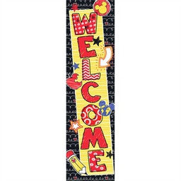 [EUX849722] MICKEY COLOR POP WELCOME BANNER 12''x45''(30.8cmx114.3cm)