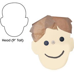 [HYG68363] BIG CUT OUTS 9''(22.8cm) HEAD SHAPE (25CT)