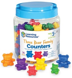 [LER0744] Three Bear Family Rainbow Counters, (Set of 96)