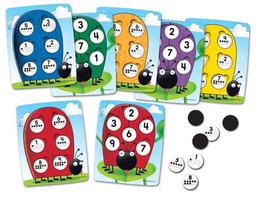 [LER1764] 10 On the Spot! Ten-Frame Game (6 double-sided cards and 72 spots(pcs))