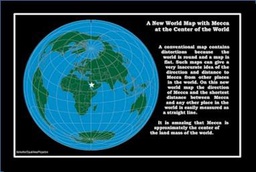 [ODTXMECCAPC10] Mecca-centered Map Postcard 10 pack