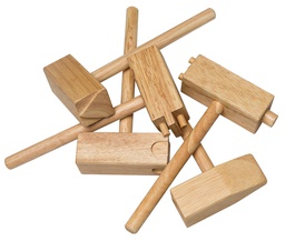 [PAC3747] WOODEN CLAY HAMMERS 5/PK