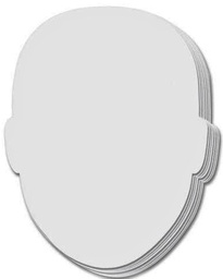 [PXAC9874] WHITEBOARD FACE SHAPE (1pc) (6.25''x8'')(16.5cmx20.3cm)