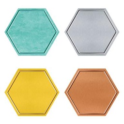 [T10643] I  Metal Hexagons Accents Variety pack (36 pcs) approx 6''(15.2cm)
