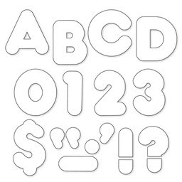 [T1567] White 4 Casual Uppercase (72pcs)