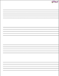 [T27304] Music Staff Paper 17&quot; x 22&quot; (43cm x 56cm) WIPE-OFF