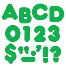 [T458] Green 4&quot; Casual Uppercase Letters (72pcs)