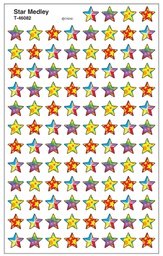 [T46082] Star Medley Super Shapes Stickers (8 sheets) (800stickers)