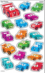 [TX46344] Car-Toons Super Shapes Stickers ( 8 sheets)