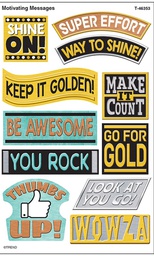 [T46353] I  Metal Motivating Messages Stickers (8sheets)(88stickers)