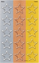 [T46354] I  Metal Stars Stickers (8sheets)(20stickers)