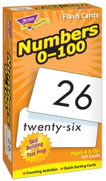 [T53107] Numbers 0-100 Flash Cards Two-sided (101cards)