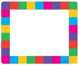 [T68015] Rainbow Plaid Terrific Labels Self-Adhesive 7cm x 8cm (36 pcs)