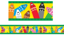 [T85041] Colorful Crayons Border 98cm.x 7cm.(11 strips)