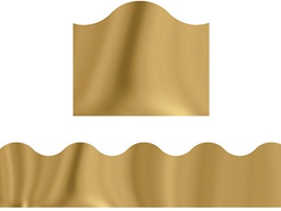 [T91252] Gold Metallic  SCALLOPED BORDERS 32' x 2.25&quot;  (9.75m x 5.7cm)