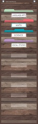 [TCR20331] Dark Wood 10 Pocket File Storage Pocket Chart (14 x 58)