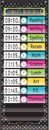 [TCR20752] Chalkboard Brights 14 Pocket Daily Schedule Pocket Chart (13 x 34)