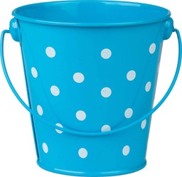 [TCR20823] Aqua Polka Dots Bucket (4.1''=10.4cm)