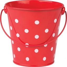 [TCR20827] Red Polka Dots Bucket (4.1''=10.4)