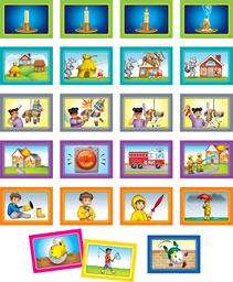[TCR20848] Pocket Chart Cards 4-Scene Sequencing (34set)