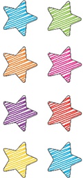 [TCRX3073] Scribble Stars Mini Stickers (378stickers)